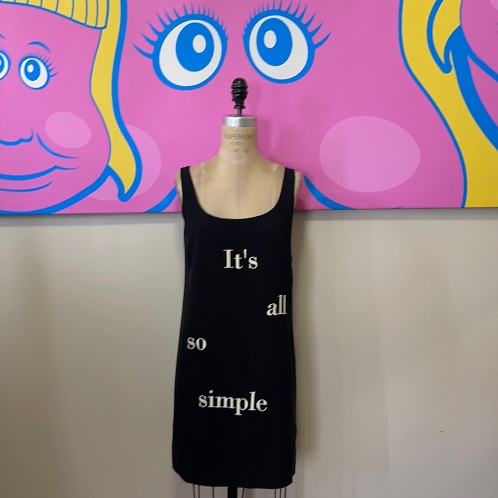 Moschino Couture Black White It's All So Simple Shift Dress